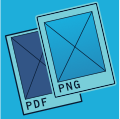 two large images labelled PNG and PDF